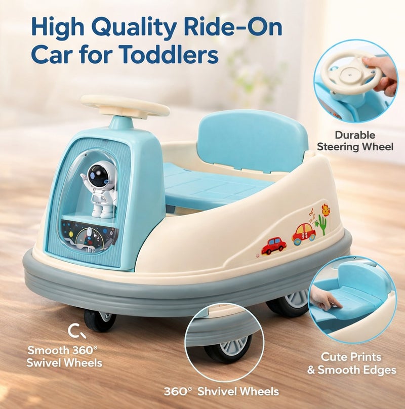 Portbae Kids Electric Ride-On Bumper Car 360° Rotation – LED Lights, Fun Drifting & High Safety Design - Image 5